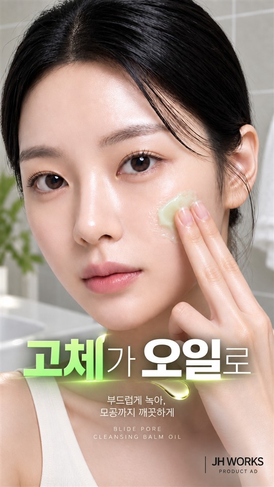블라이드 · 포어 클렌징 밤 제품 광고 포스터