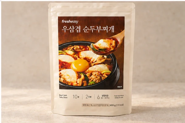 프레시지 우삼겹 순두부찌개 패키지